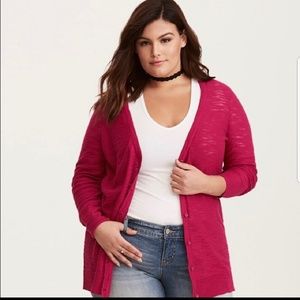 Button Front Boyfriend Cardigan